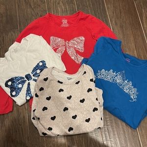 Lot/bundle of 4 long sleeve girl tees 14-16